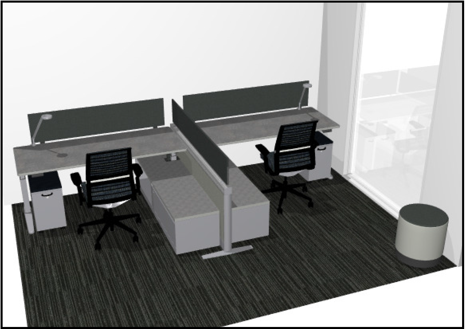 Shared Office Furniture Space Planning And Analysis
